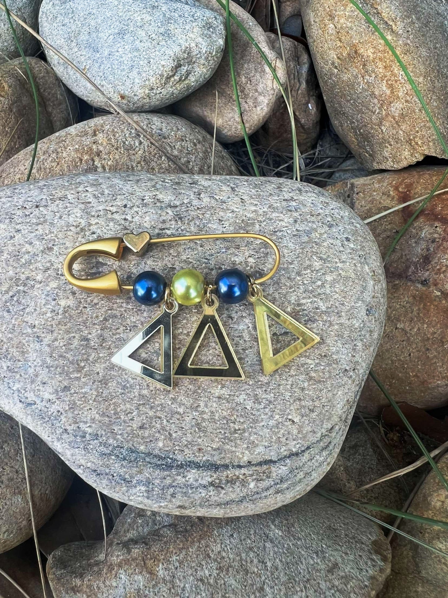Tri Delta Beaded Pin