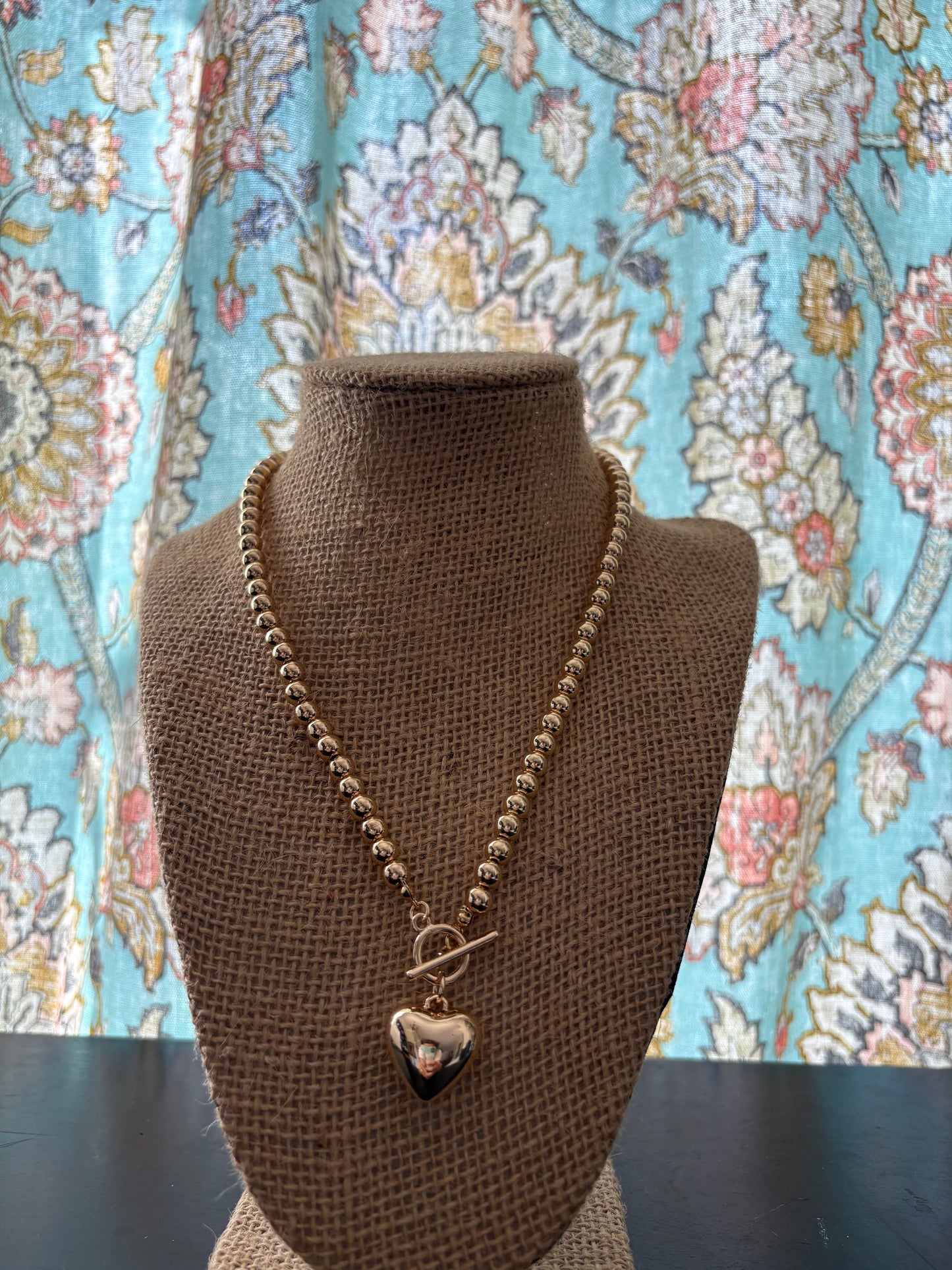 Gold Heart Locket Necklace small
