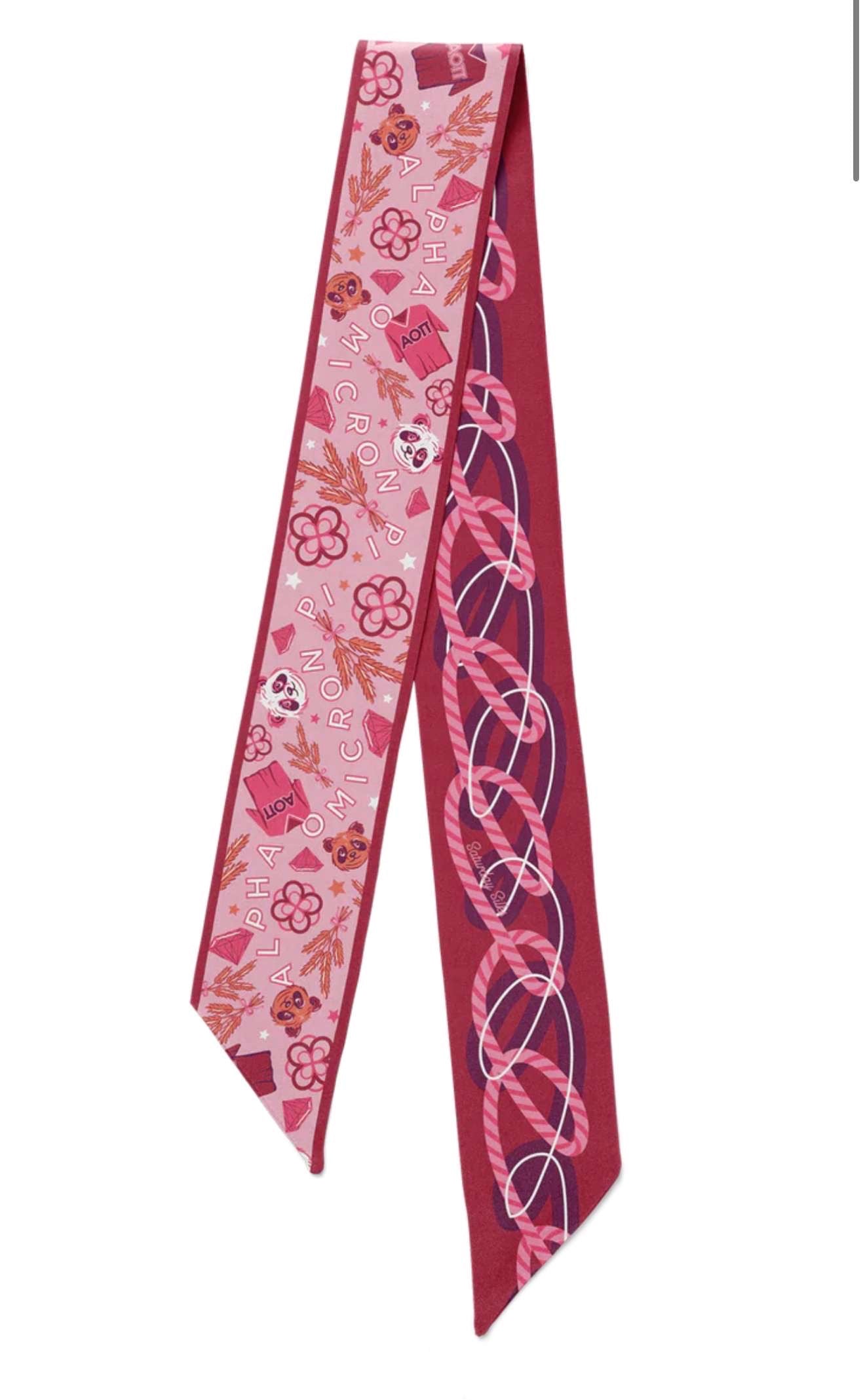 Alpha Omicron Pi Sorority Scarf