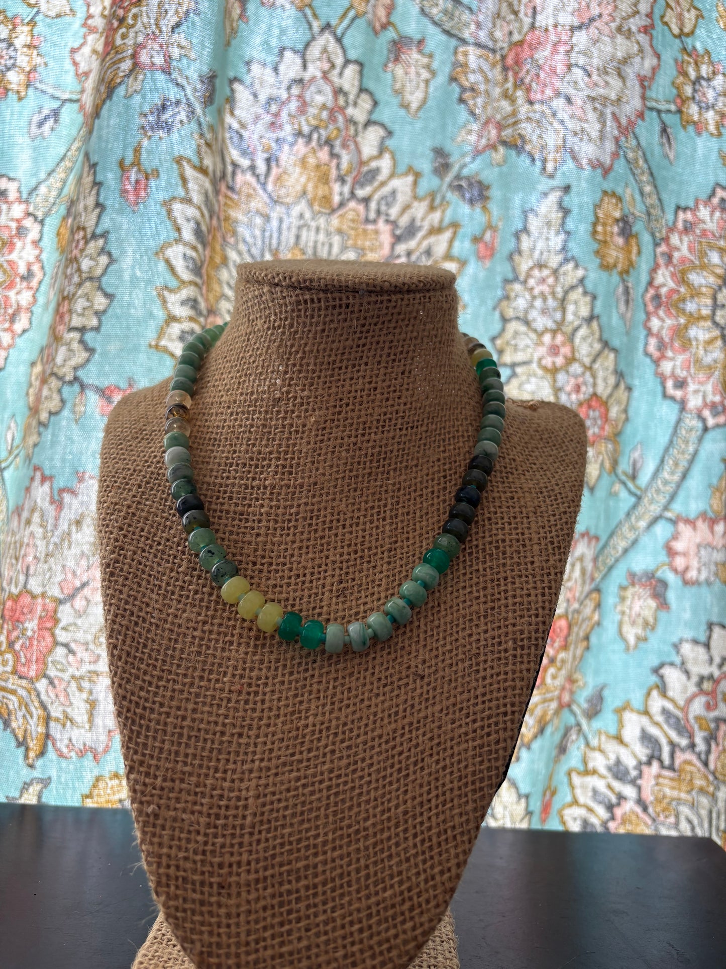 Dark Green Beaded Necklace