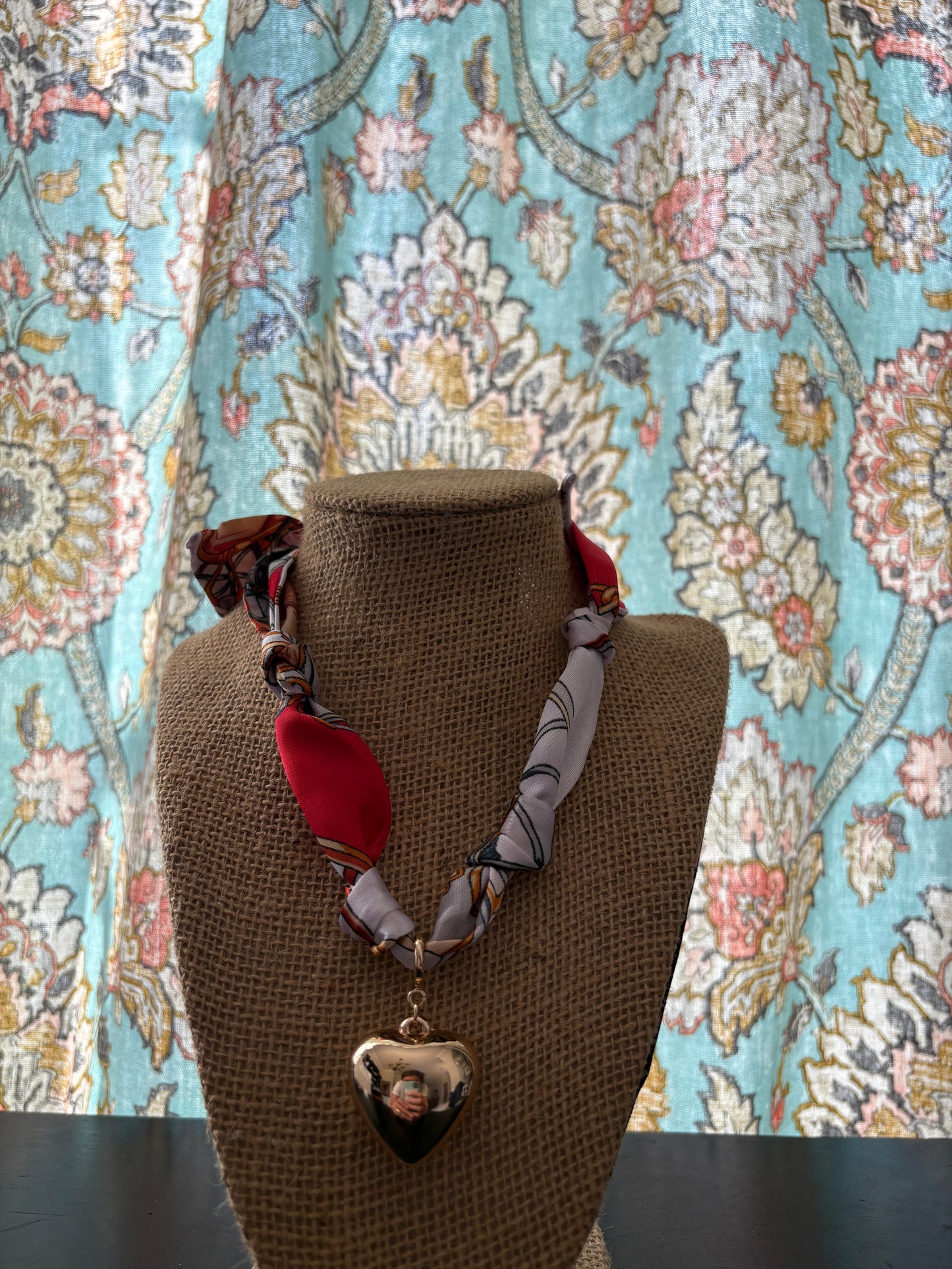 Red Scarf Necklace