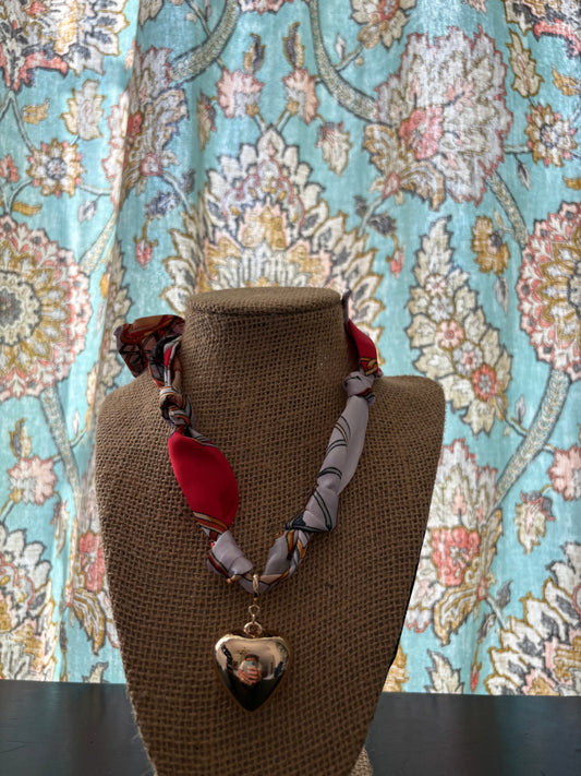Red Scarf Necklace