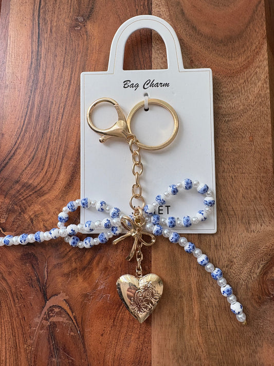 Blue Vintage Key Chain
